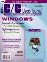 C/C++ Users Jounal Cover Page